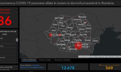Harta coronavirus Romania