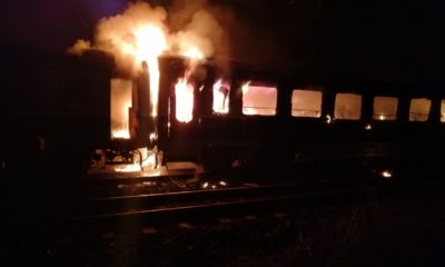 incendiu tren vagon