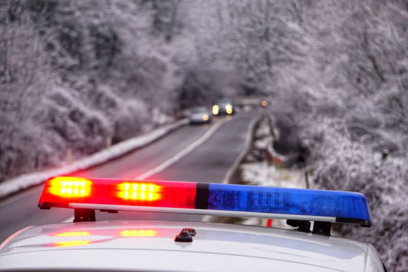 accident general politia iarna