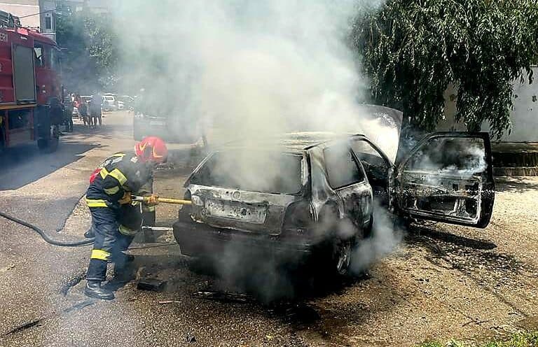 giurgiu incendiu masina