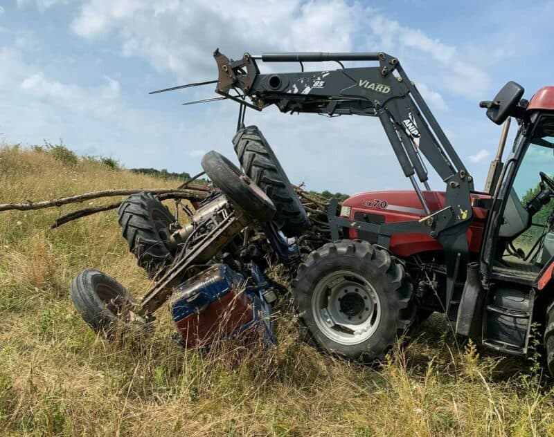 bistrita nasaud tractor rasturnat