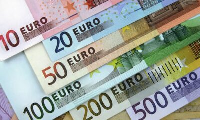 prima bancnotă euro făcută în românia. pe ea sunt marcate