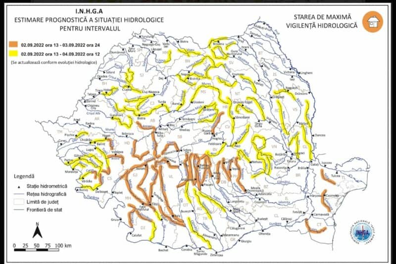 inundatii harta 2 septembrie 2022