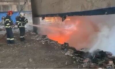 incendiu in sibiu, la fosta fabrica independenta
