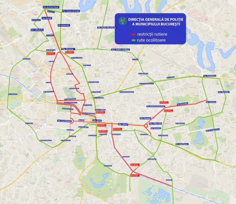 restrictii de trafic cu ocazia evenimentului maratonul international bucuresti sursa foto infotraficromania.ro