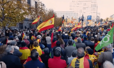 manifestatii spania captura video facebook