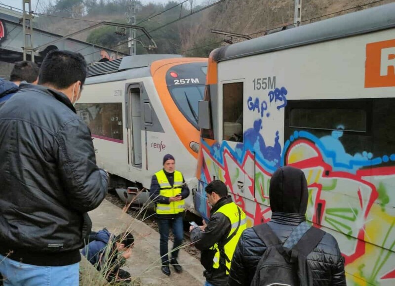 accident feroviar barcelona sursa foto twitter
