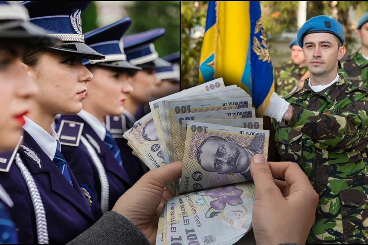 cu cât cresc veniturile polițiștilor și militarilor după actualizarea salariului
