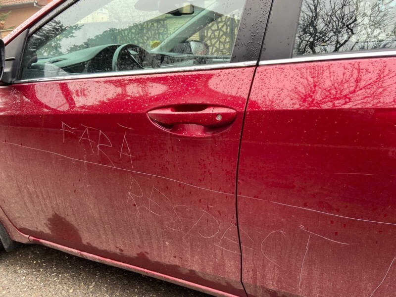 masina liberal vandalizata timisoara fb