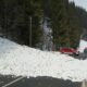 foto: drum blocat în bistrița năsăud, din cauza unei avalanșe