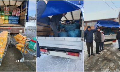 foto: patru tone de alimente, apă şi haine au plecat