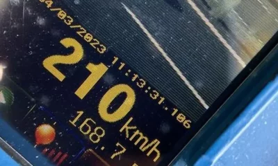 Șofer vitezoman prins cu 210 km/h pe autostrada a1 sebeș sibiu.