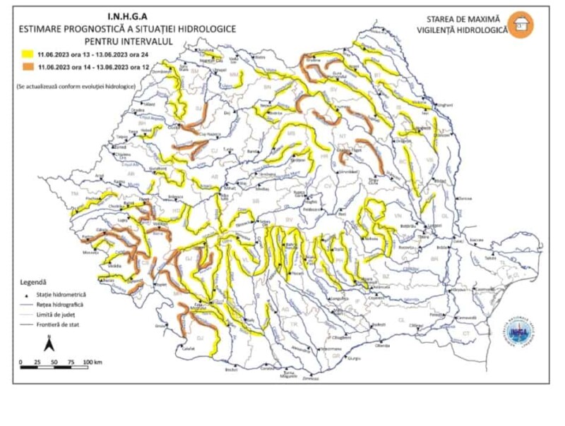 inundatii harta 11 iunie 2023