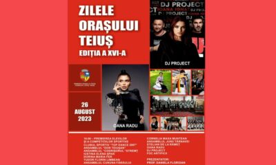 program zilele orașului teiuș, ediția 2023. concert dj project, oana