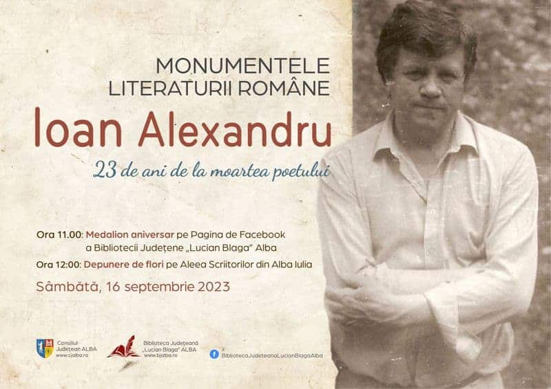 sâmbătă: 23 de ani de la moartea poetului ioan alexandru.