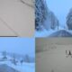foto video: peisaj de iarnă la munte, în alba. zăpadă și