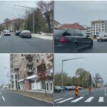 video marcaje rutiere provizorii, trasate pe mai multe străzi principale
