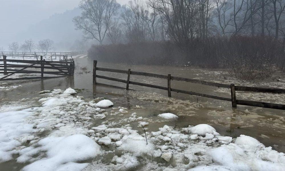 video: râul arieș a ieșit din matcă în apuseni. satul