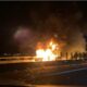 video: incendiu pe autostrada a1 sebeș sibiu. o autoutilitară a fost