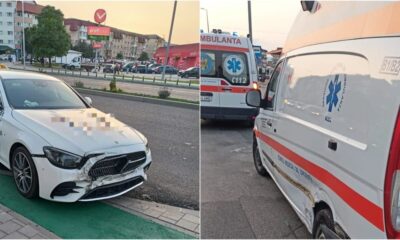 foto: accident rutier la alba iulia. impact între o mașină