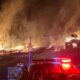 video: incendiu puternic în apuseni, la o hală și un