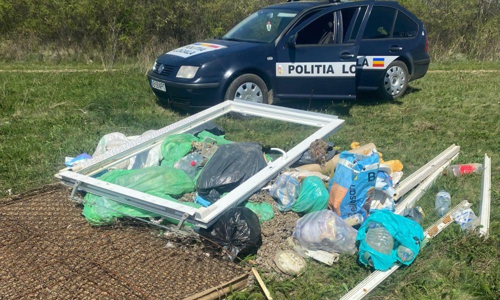 foto: teiușean amendat după ce a aruncat gunoaie în zona