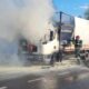 foto: un camion a luat foc pe dn 7, pe