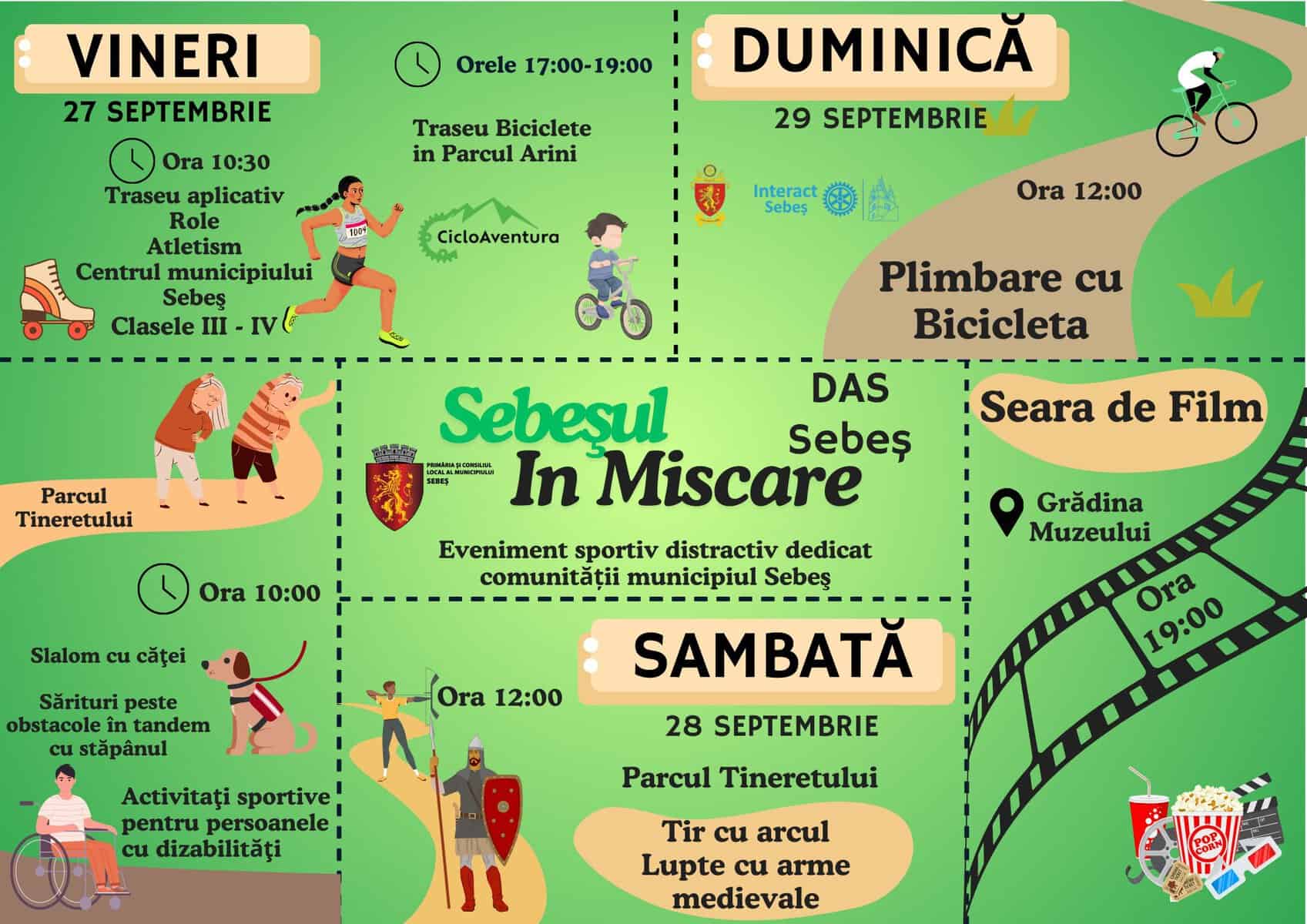 27 29 septembrie: evenimentul sportiv „sebeșul în mișcare”, la sebeș. circulația