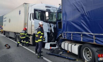 foto: accident la ieșirea de pe a1 spre valea oltului.