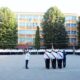 foto: prezentarea drapelului de luptă, prima ceremonie militară pentru bobocii