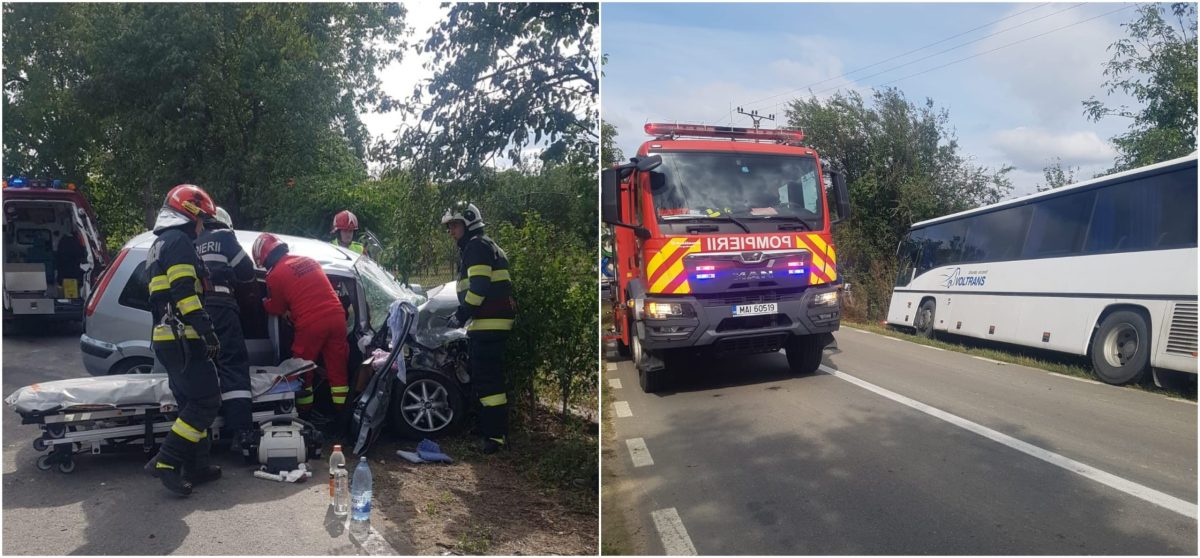 foto update: accident rutier la pianu de sus. impact între