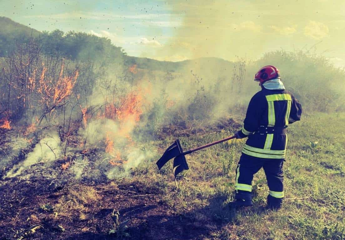 incendiu de vegetație în satul ampoiția. intervin pompierii din alba