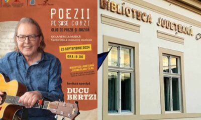 miercuri, 25 septembrie: artistul ducu bertzi, la biblioteca județeană „lucian