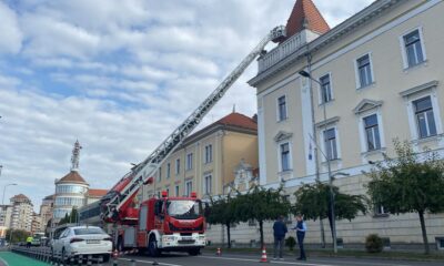 video: intervenție a pompierilor în centrul municipiului alba iulia. elemente