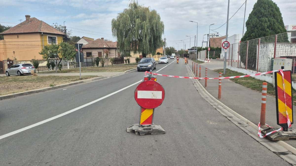 video: restricții de circulație pe o stradă din alba iulia.