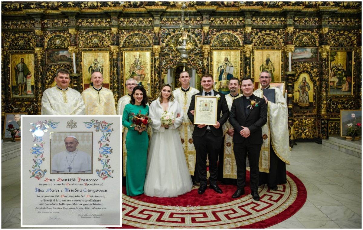 blaj: binecuvântare apostolică semnată personal de papa francisc, pentru căsătoria a