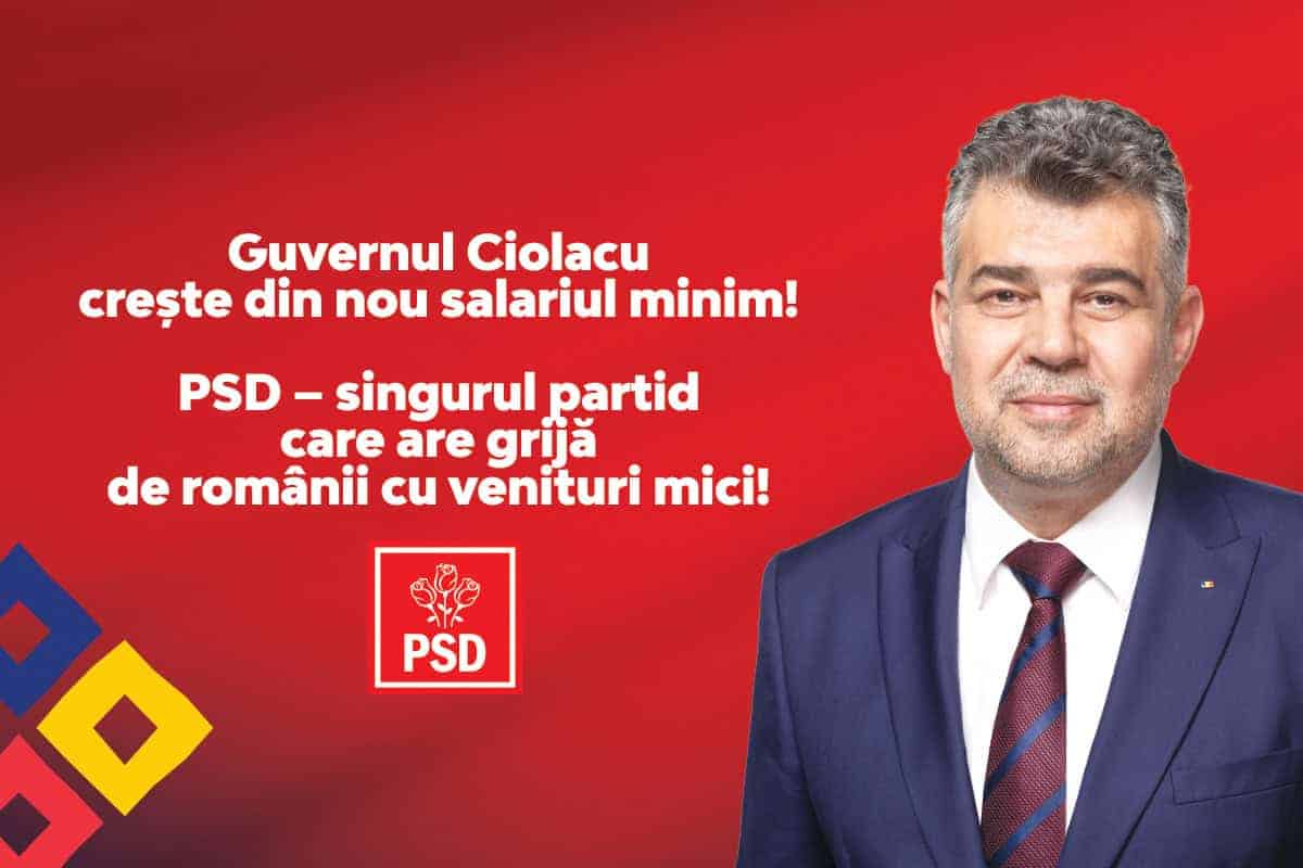 comunicat psd: guvernul ciolacu crește din nou salariul minim! psd