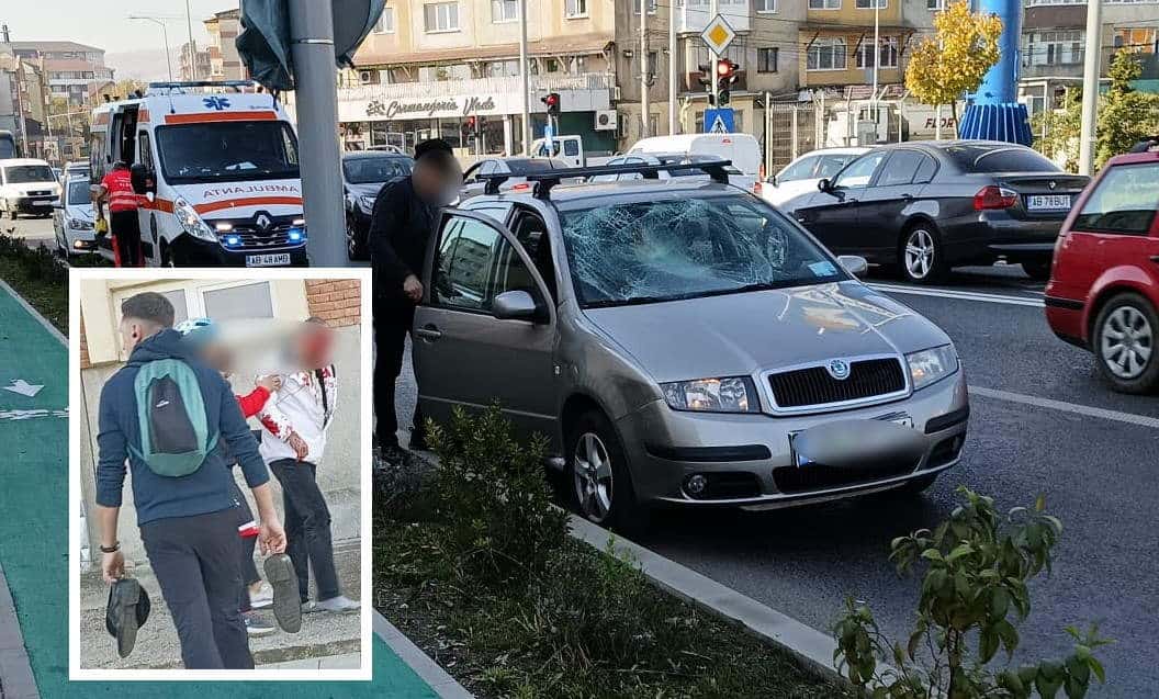 foto: accident rutier la alba iulia, în zona dedeman. un