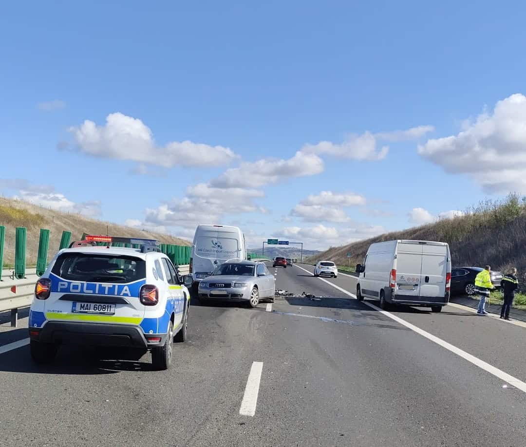 foto: al treilea accident produs miercuri pe autostrada a1, în