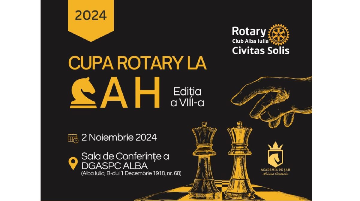 sâmbătă, 2 noiembrie: cupa rotary la Șah, ediția a viii a,