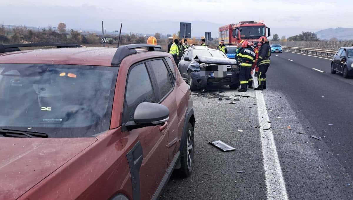 update foto: accident rutier pe autostrada a1 sebeș sibiu. impact între