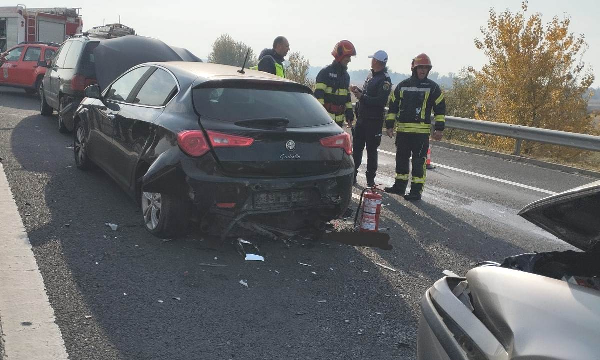 video: accident rutier cu patru mașini pe autostrada a1 deva sebeș.