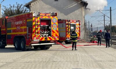 video: incendiu la alba iulia, în zona gării cfr. o