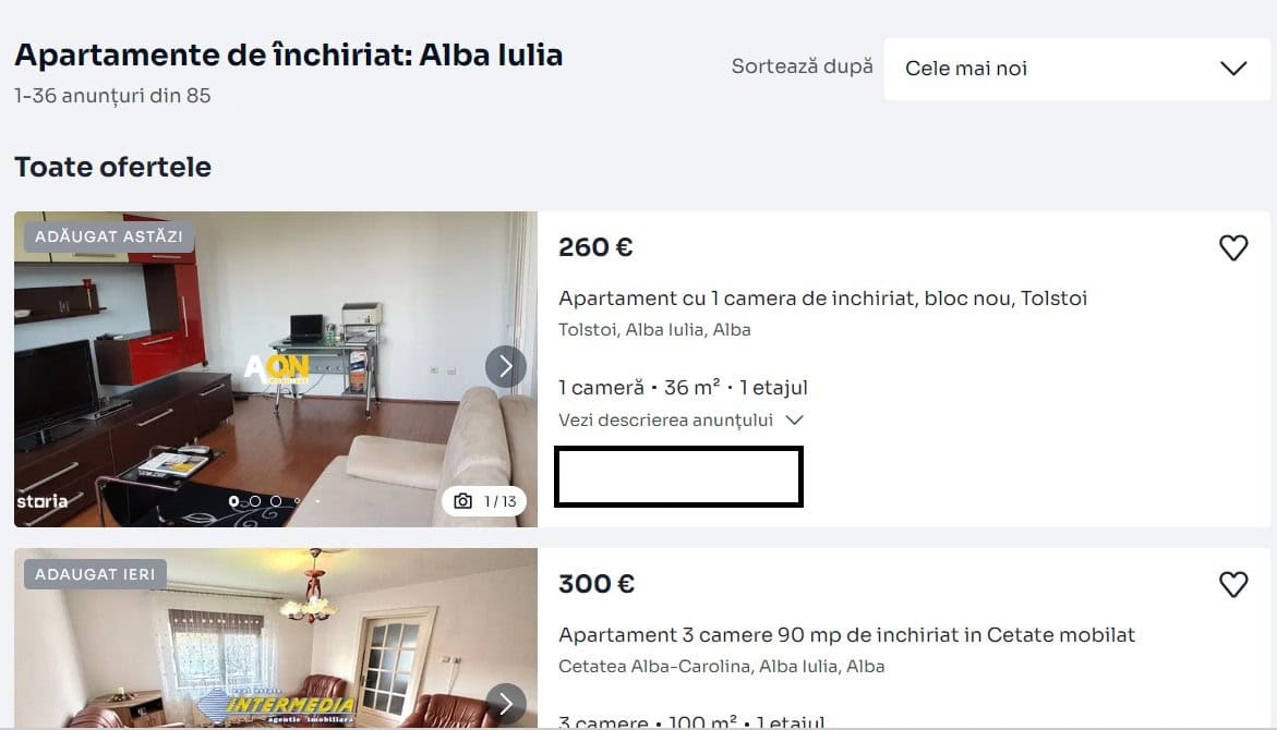 analizĂ: prețurile chiriilor la alba iulia. creștere semnificativă în 2024,