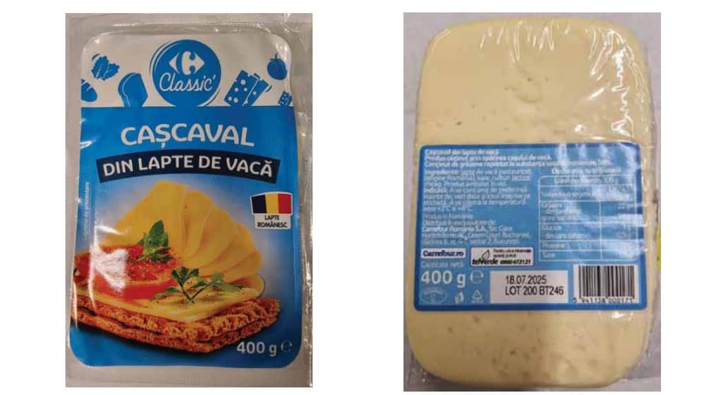 alertă alimentară: cașcaval din lapte de vacă, retras de la