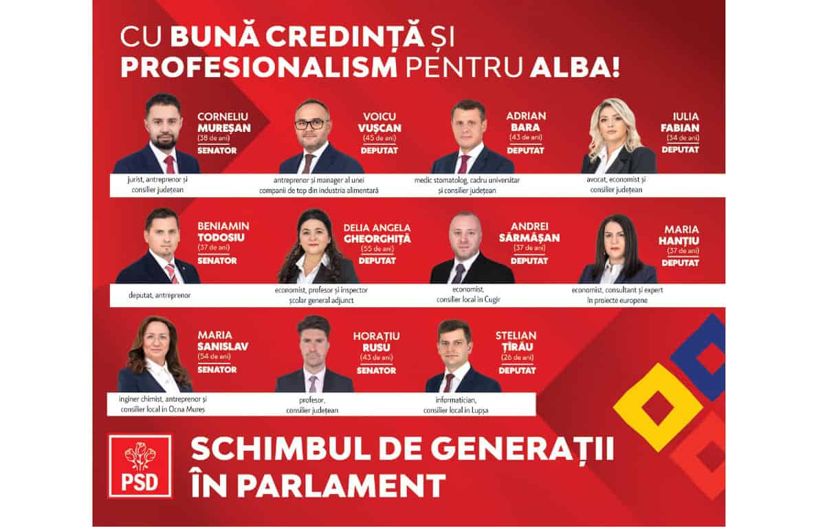 echipa psd alba pentru parlament: vom face o campanie electorală