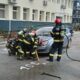 foto incendiu în parcarea spitalului din alba iulia: un autoturism