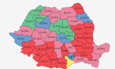 județele câștigate de fiecare candidat la prezidențiale. unde s au clasat