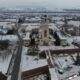 video aerian: cetatea alba carolina a îmbrăcat haine de sărbătoare.