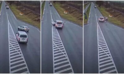 video: momentul impactului la accidentul produs la cugir. greșeala făcută